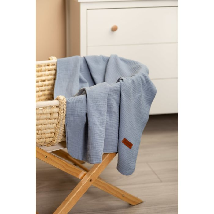 Musliin beebitekk "Vittoria jeans" 75x100 cm 