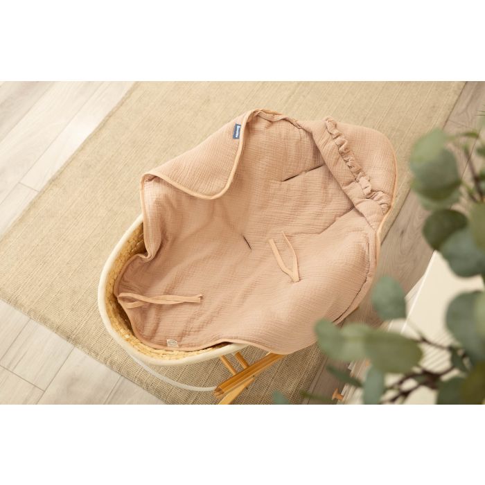 Soojakott vankrisse/turvatool  musliinist  "Natural" 90x90 cm beige