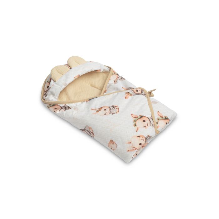 Soojakott vankrisse/turvatool musliinist "Lissie" 90x90 cm beige