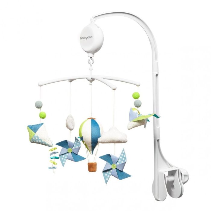 Muusikat mängiv karussell "Balloons" pehmete loomadega