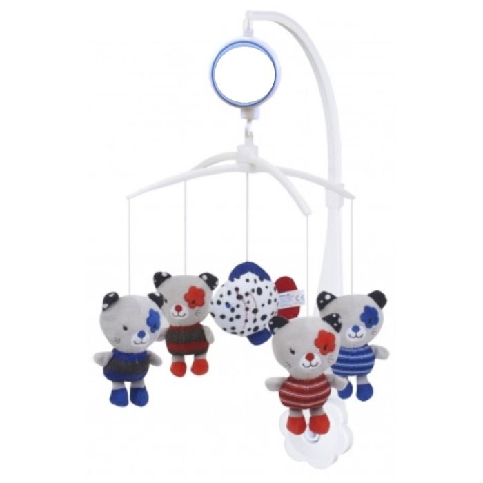 Muusikat mängiv karussell "Meow" pehmete loomadega