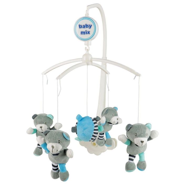 Muusikat mängiv karussell "Neli karukest" koos pehmete loomadega