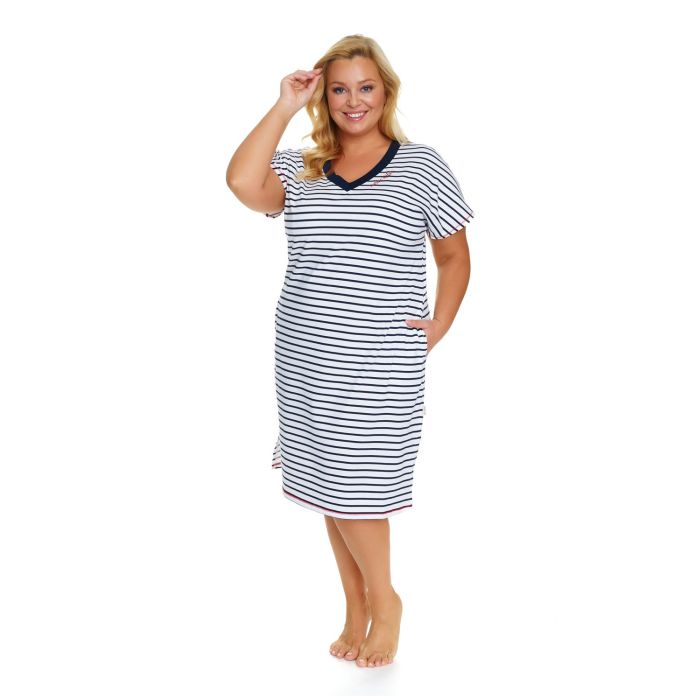 Puuvillane öösärk naistele "Marine" L-3XL