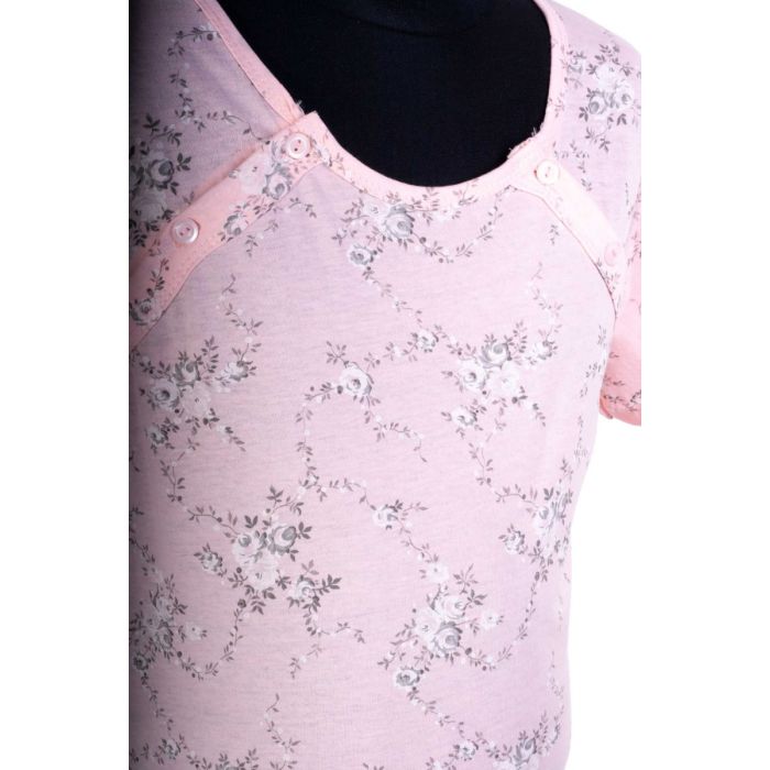 Puuvillane öösärk rasedatele naistele "Gentle pink"