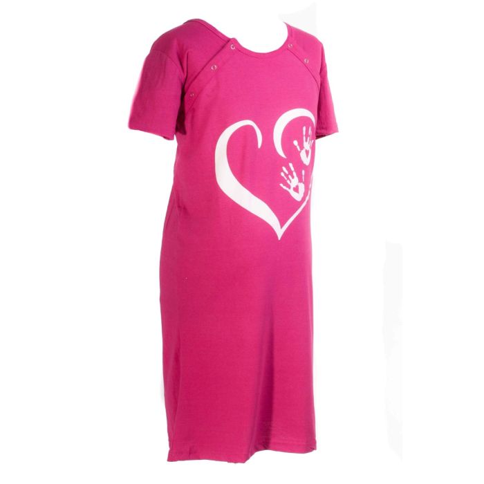 Puuvillane öösärk rasedatele naistele "Love U BABY"