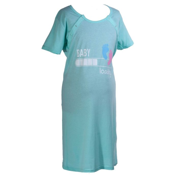 Puuvillane öösärk rasedatele naistele "Baby loading.."