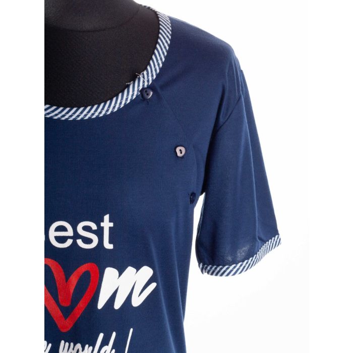 Puuvillane öösärk rasedatele naistele "Best mom"