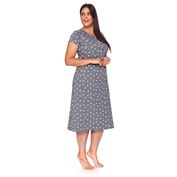 Puuvillane öösärk rasedatele naistele  "Miss" dark grey