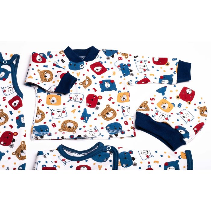 Komplekt vastsündinule 5-e osaline "Teddy navy"  