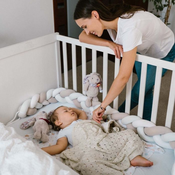 Kootud Babyono bambus beebitekk 100x75 cm beige