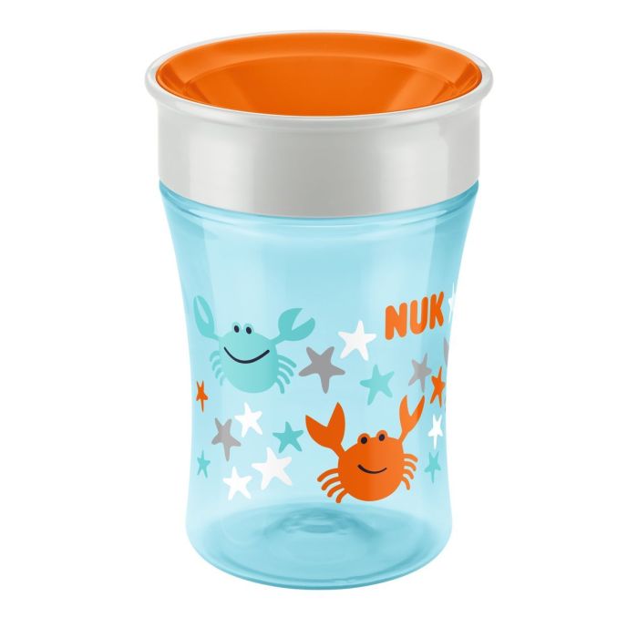 NUK 360 mittelekkiv pudel 8+, 230 ml, türkiissinine