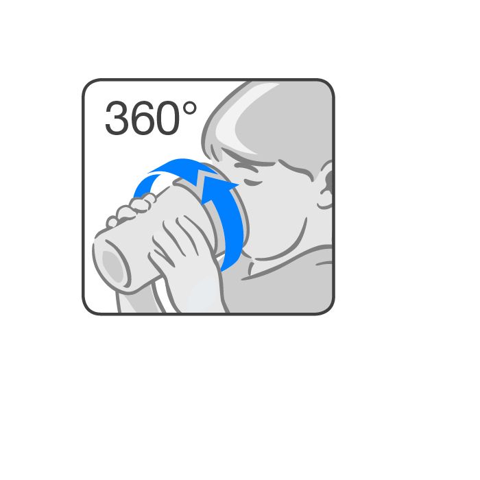 NUK 360 mittelekkiv pudel 8+, 230 ml, türkiissinine