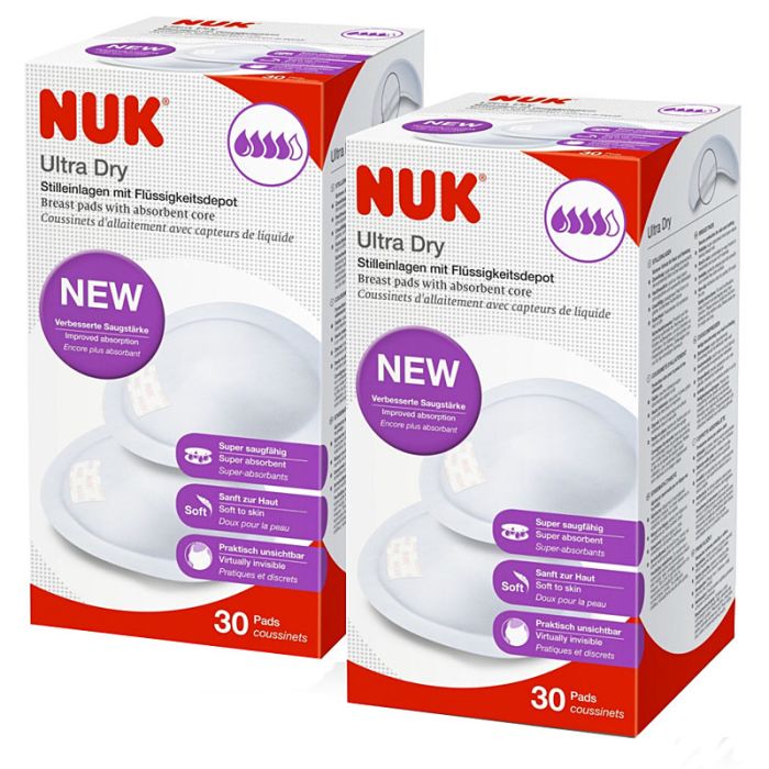 Ühekordsed rinnapadjad NUK Ultra Dry Comfort 30 tk + 30 tk