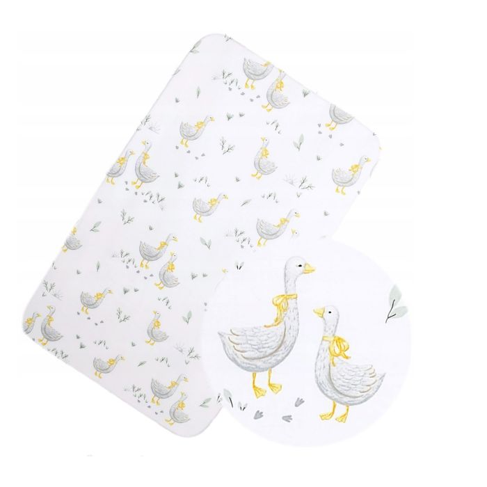 Puuvillane kummiga voodilina 60x120 cm "Golden goose yellow" 