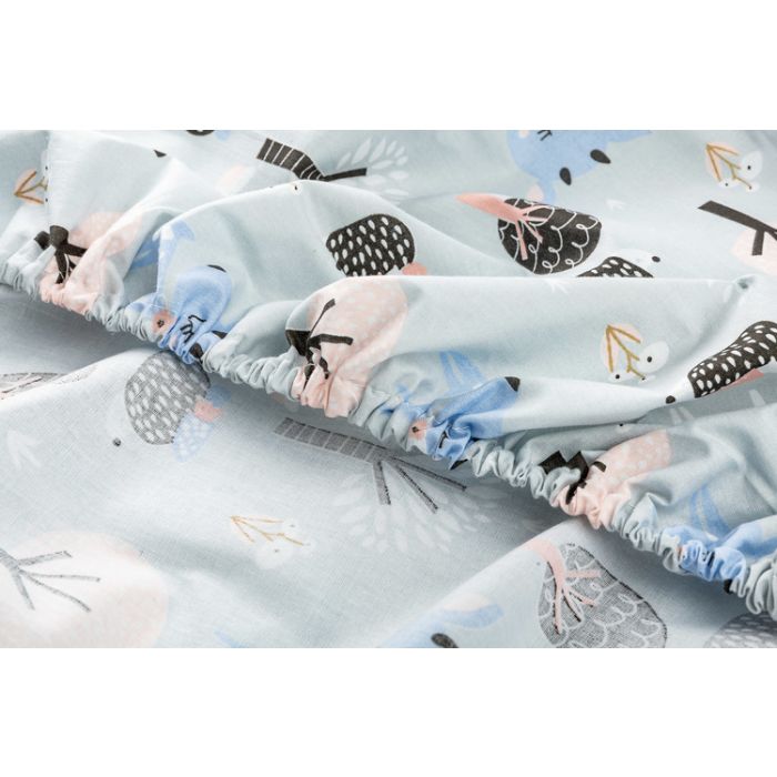 Kummiga voodilina "Rudolf" 60x120 - puuvil,hall