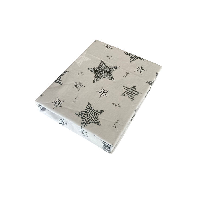 Kummiga voodilina "Galaxy grey" 60x120 - puuvil