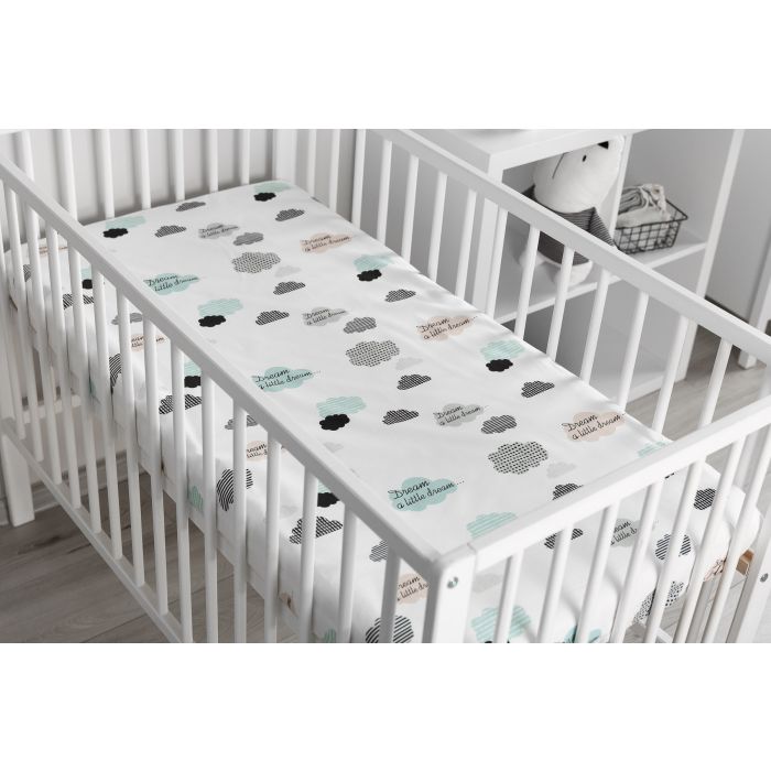 Kummiga voodilina "A little dream" 60x120 - puuvil,hall