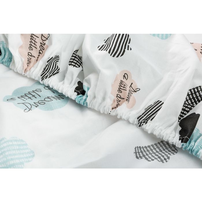 Kummiga voodilina "A little dream" 60x120 - puuvil,hall