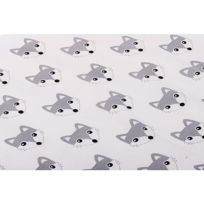 Kummiga voodilina "Fox" 60x120 - puuvil