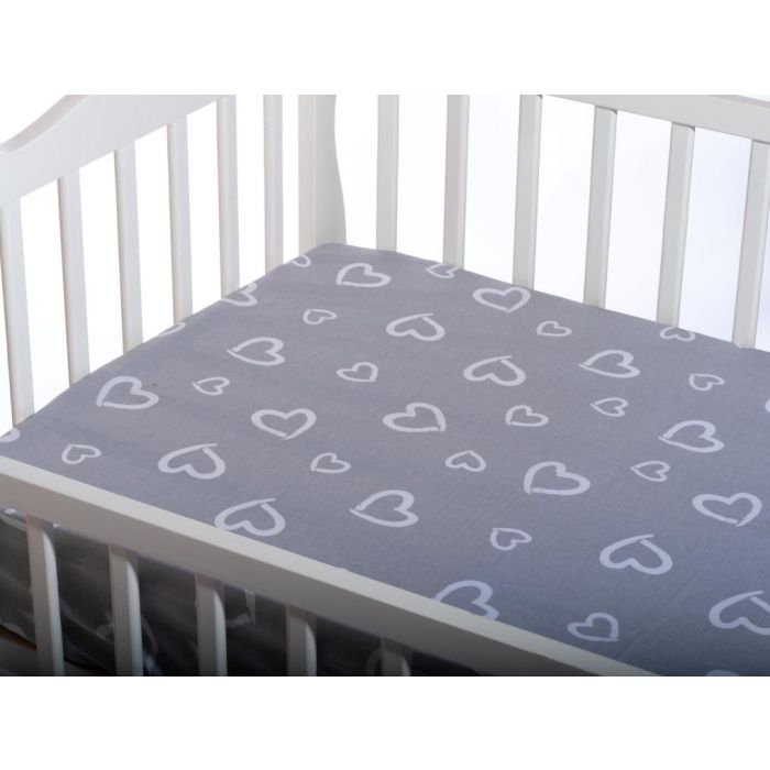 Kummiga voodilina "Passion" 60x120 - puuvil, hall