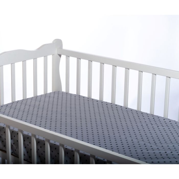 Kummiga voodilina "Cosmos" 60x120 - puuvil, hall