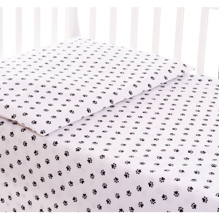 Beebi voodipesu 100x135 "Paws" valge