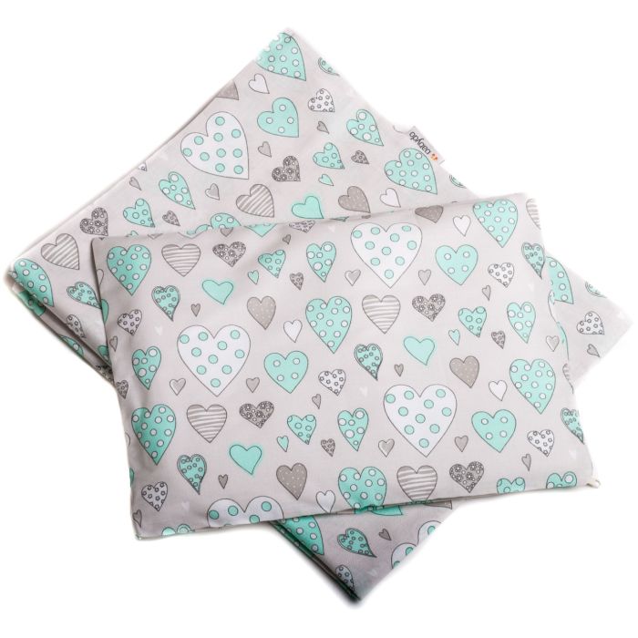 Voodipesu komplekt hälli 80x70cm "Mint Hearts"