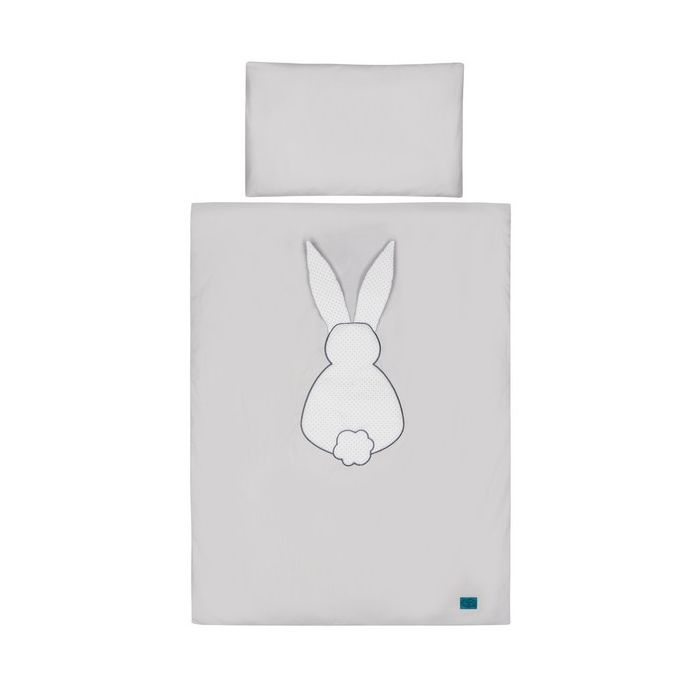 Patalynė kūdikiui 135x100 "My lucky rabbit" su aplikacija