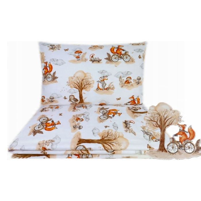 Voodipesu hälli 80x70cm "Fox&Bear" 