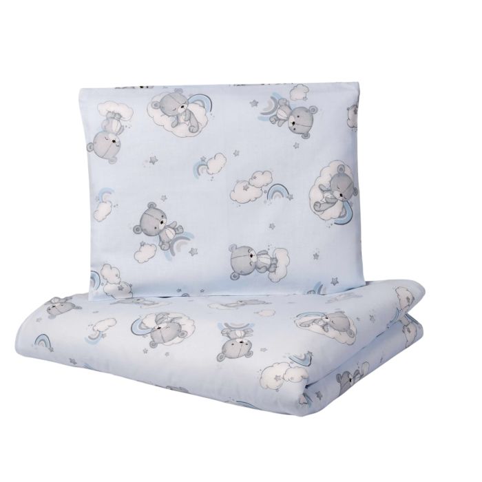 Võrevoodi voodipesukomplekt  80x70cm "Teddy blue" 