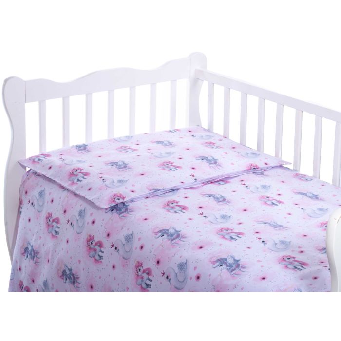 Beebi voodipesukomplektid  100x135 "Lovely" valge