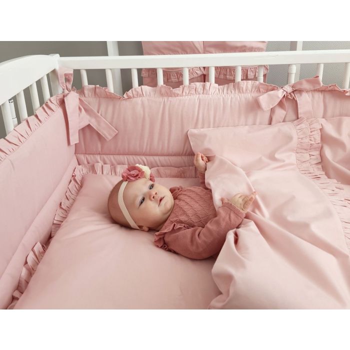 Beebi voodipesu ja voodipehmendus, voodilina "Royal powder pink"