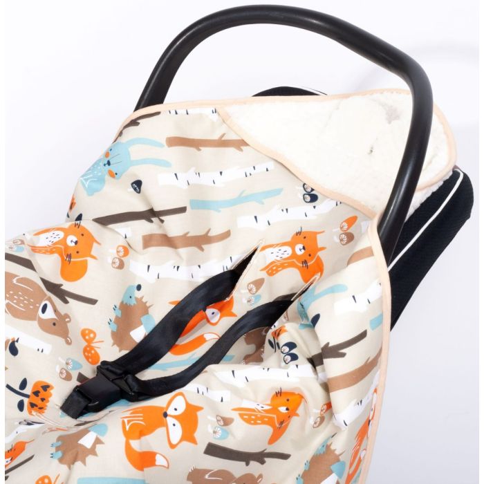 Soojakott-tekk vankrisse/turvatool "Forest life" 80x80 cm