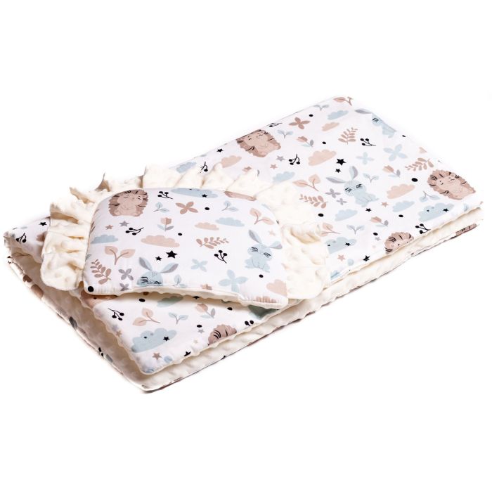 Beebitekk ja padi "Bunny& Hedgehog" beež