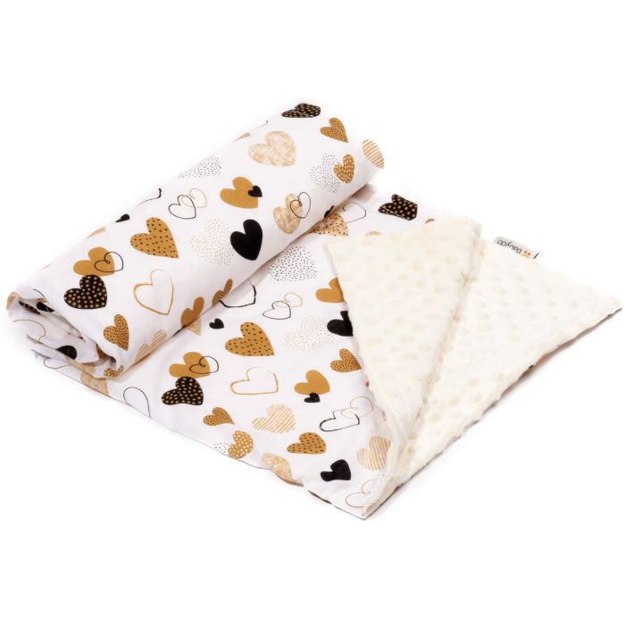 Pledas kūdikiui "My love" 100x75cm smėlio spalvos