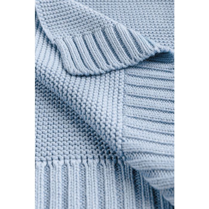 Kootud bambusviskoos beebitekk "Bamboo" 100x80 cm baby blue