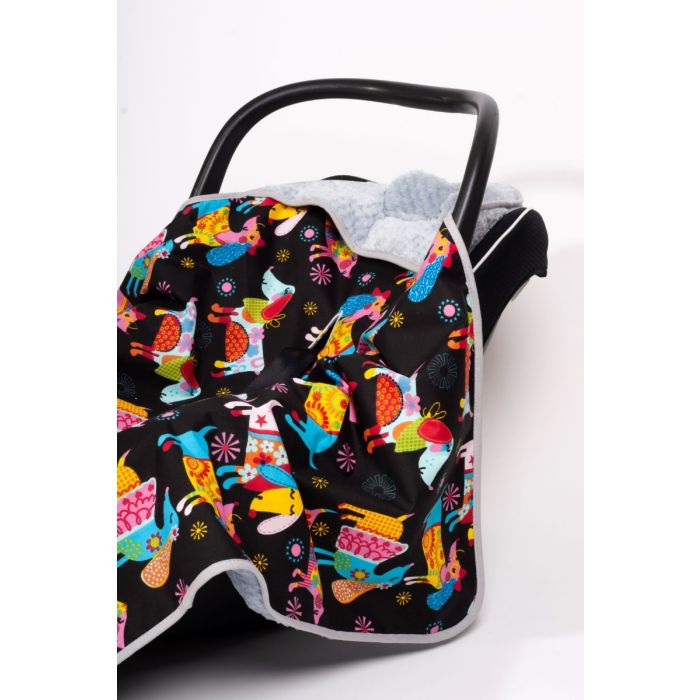 Soojakott-tekk vankrisse/turvatool  "Dog lovers" 80x80 cm