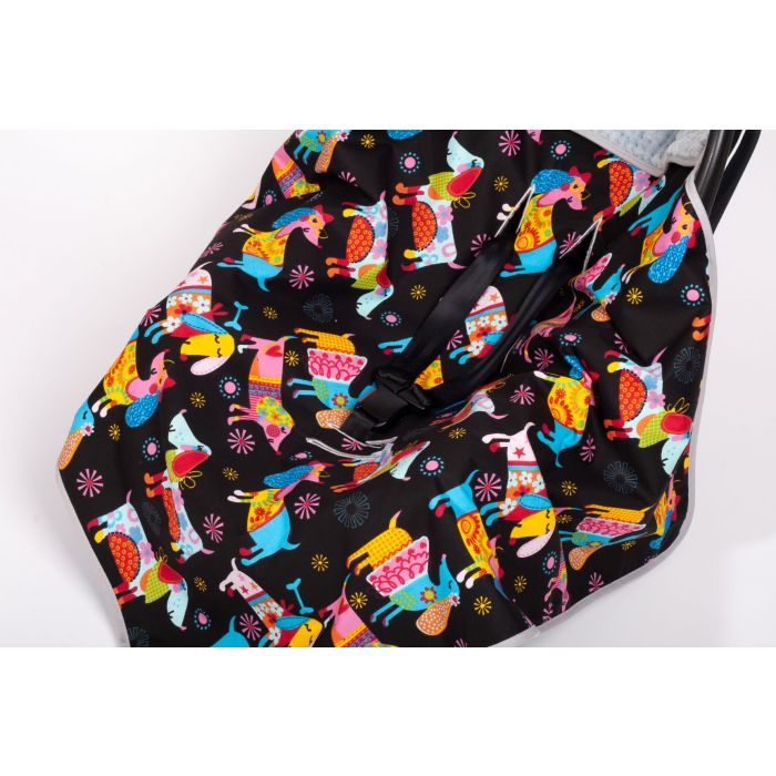 Soojakott-tekk vankrisse/turvatool  "Dog lovers" 80x80 cm