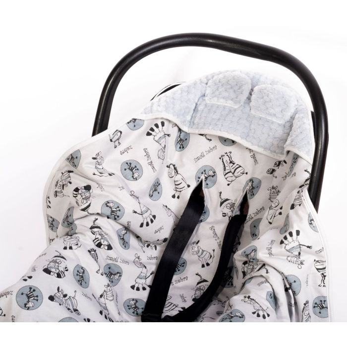 Soojakott-tekk vankrisse/turvatool  "Zebra" 80x80 cm