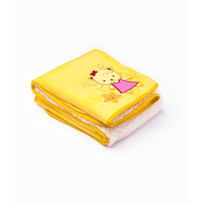 Pleed "Metsa sõbrad" 100x75cm, mikrofiiber kangast, kollane