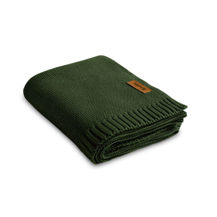 Kootud bambusviskoos beebitekk "Bamboo" 100x80 cm tumeroheline