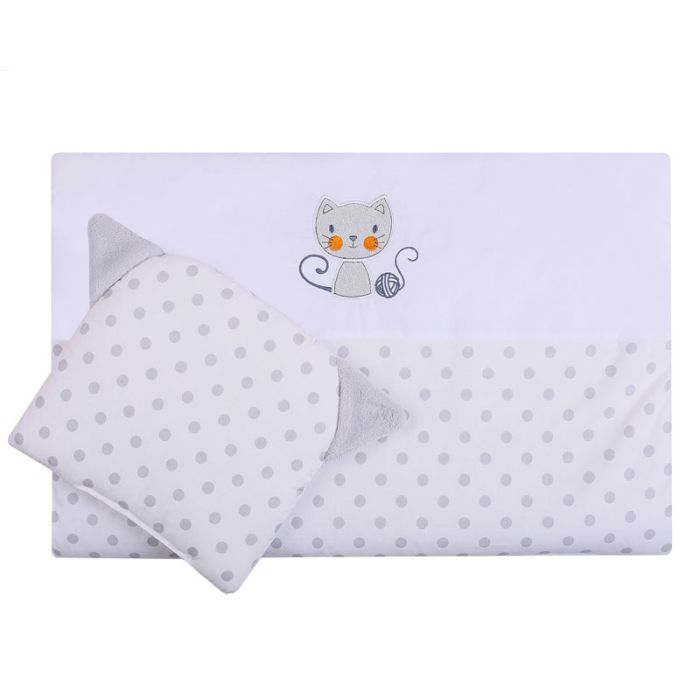 Pledukas kūdikiui su pagalve, pilkas 