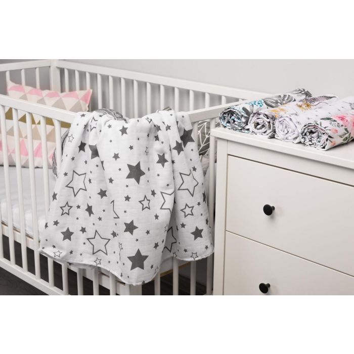 Musliinist lapid imikutele "Stars" 120x120cm