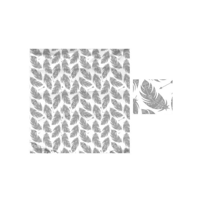 Kummiga voodilina "Feathers" 60x120 - puuvil, hall