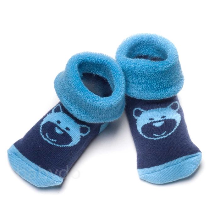 Puuvillased beebisokid Bear Blue