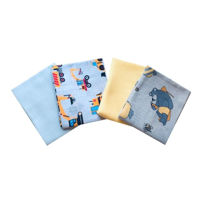 Puuvillased marlilapid "Cars & bears" 4tk