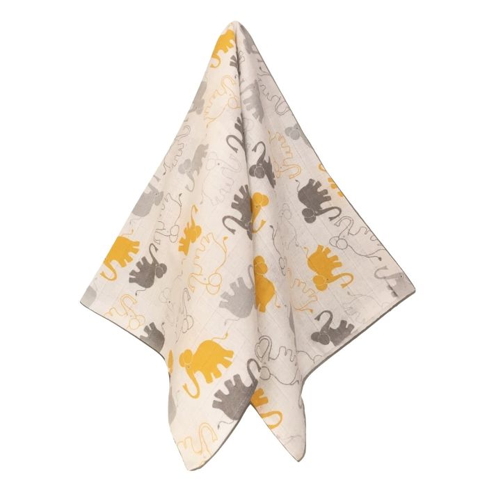 Puuvillased marlirätid mähkmed Lux 60x80cm "Cats" kollane 1tk