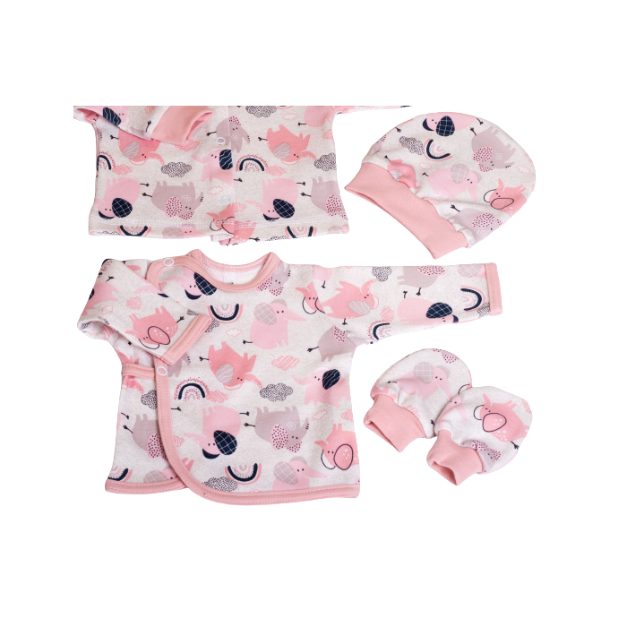 Komplekt vastsündinule 5-e osaline "Jumbo" roosa