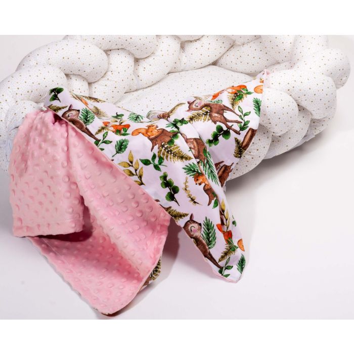 Beebitekk 100x75cm "Forest family" roosa