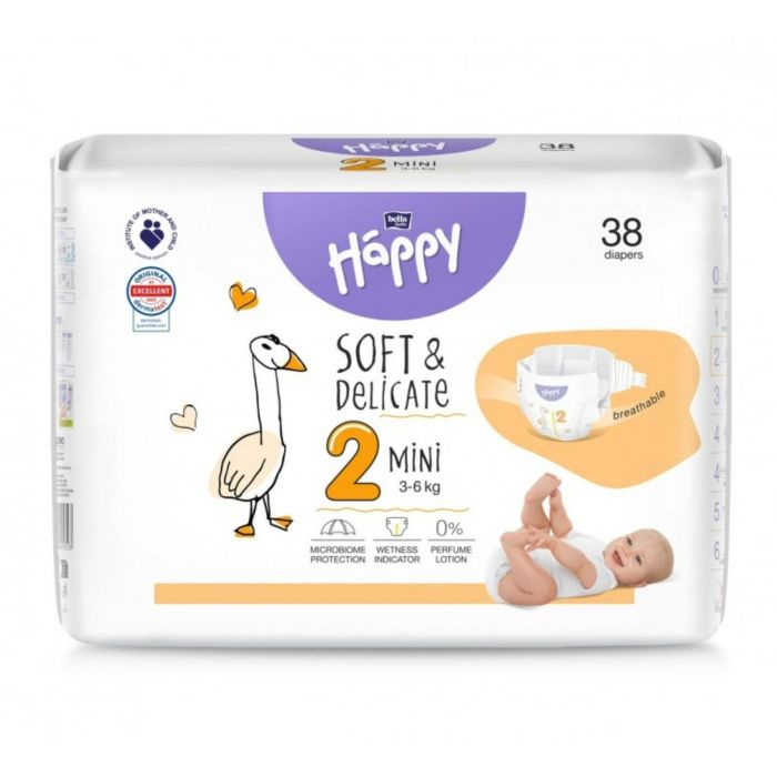 Mähkmed beebi BELLA Mini "2" 3-6kg 38 tk Soft&Delicate